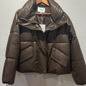 NWT - Pistola Women's Dark Brown Puffer Coat